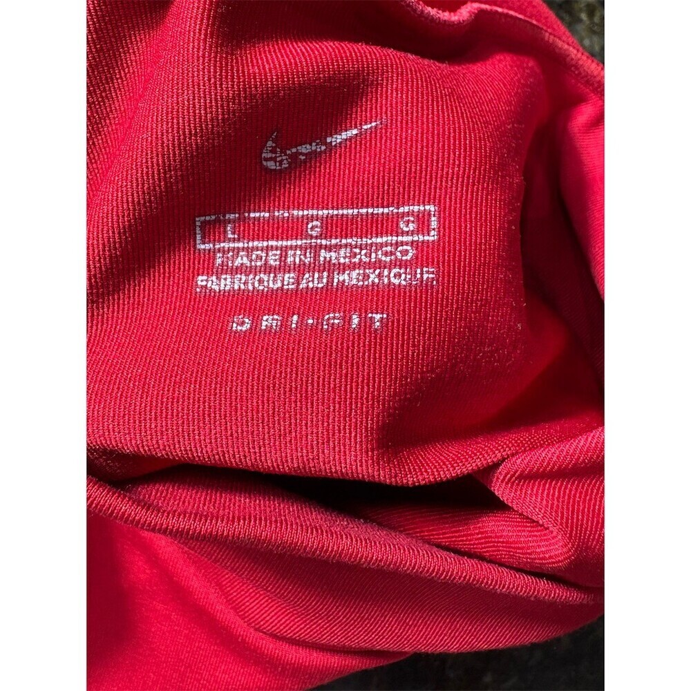 Nike Pro Dri-FIT Men's Compression Mock Neck Long Sleeve Shirt Red Size L - Picture 5 of 5